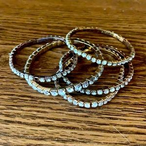 Stretchy rhinestone bracelets (set of 5)